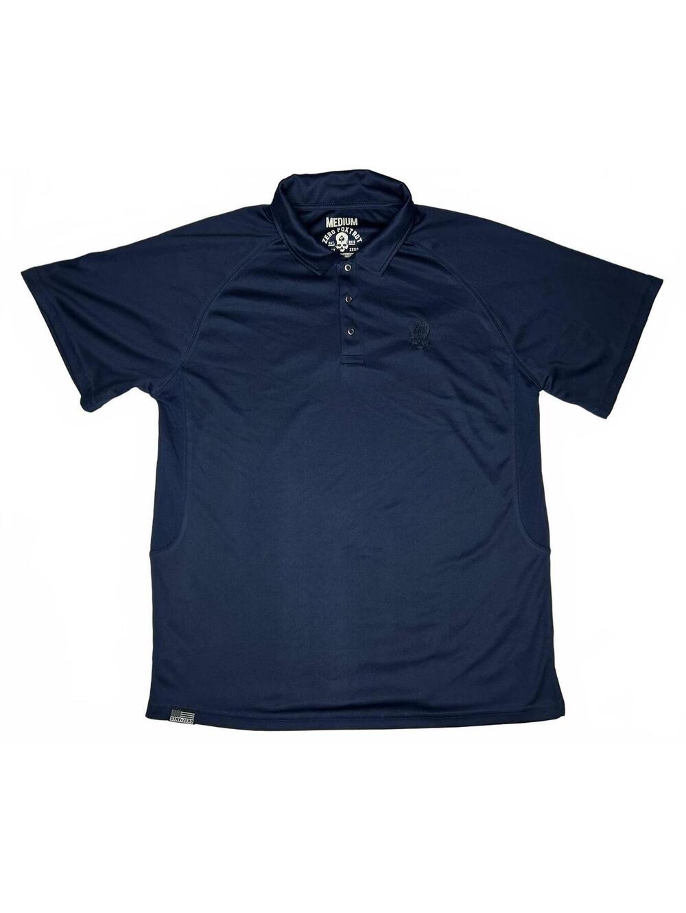 Zero Foxtrot Men's Navy Blue Performance Polo Shirt Medium